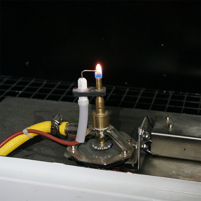 EN ISO 11925-2, DIN 53438, DIN4102-1 Apparecchio di prova/prova di infiammabilità a sorgente di fiamma singola